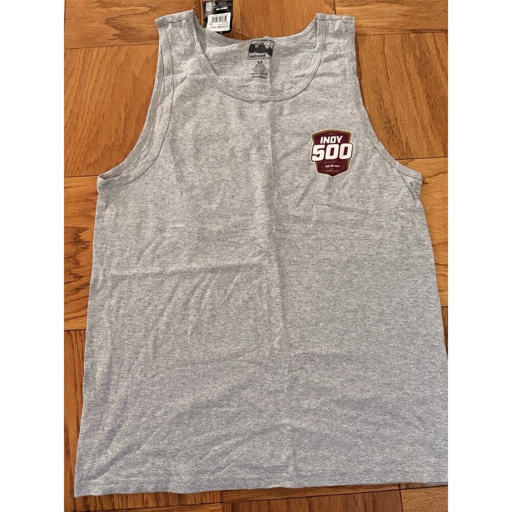 Indy 500 Mens Logo Print Tank Top Sz Medium NWT Nascar Racing 40.00 Retail 515